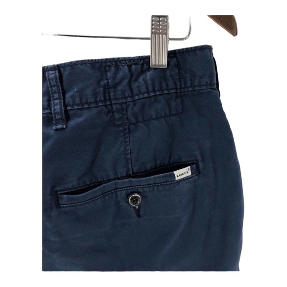 4/$45 LEVI’S Navy Blue Flat Front Khaki Chino Shorts 33 - Picture 5 of 9